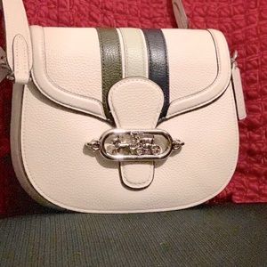 COACH WILLOW  SADDLE BAG w/ VARSITY STRIPE